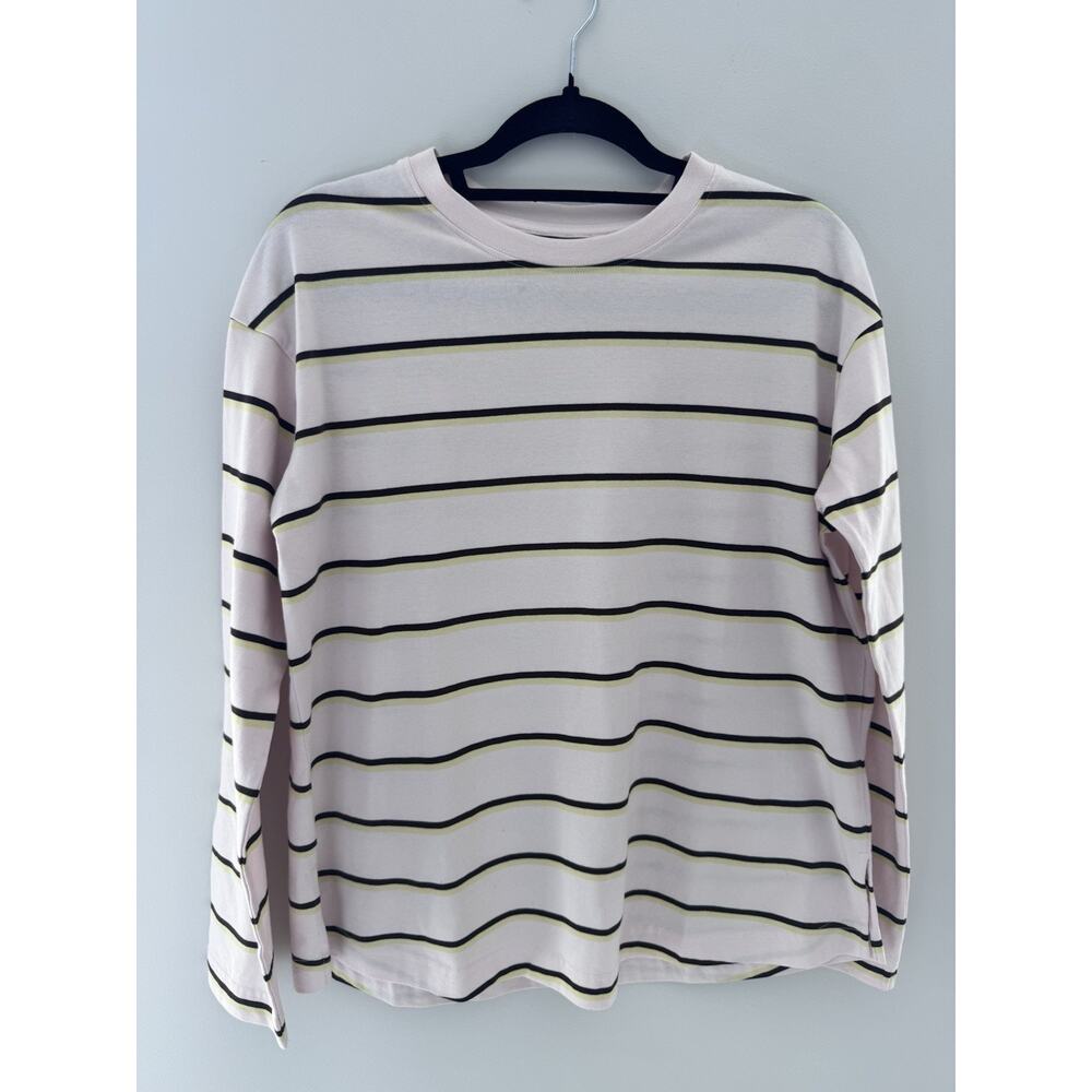 John Lewis & Partners Striped Cotton Jersey Crew Neck Long Sleeve T-Shirt 8
